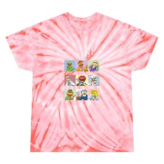 Disney The Muppets Today I Feel Box Up Character Portraits Tie Dye T-Shirts