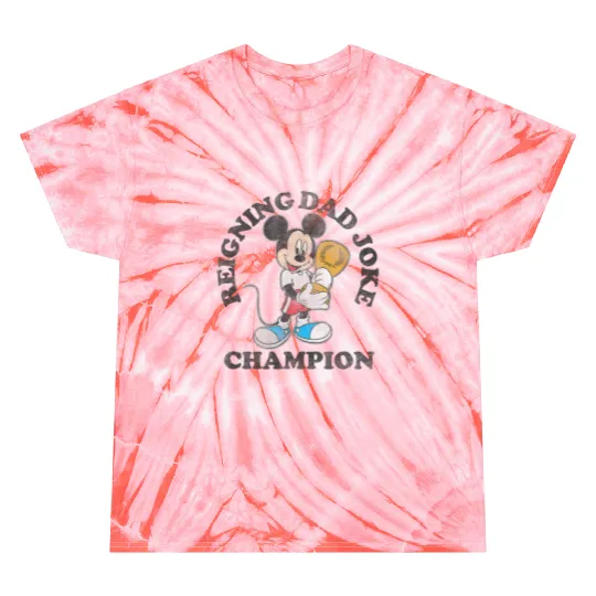 Disneyss Mickey Classic Father's Day Mickey Dad Joke Champion Tie Dye T-Shirts