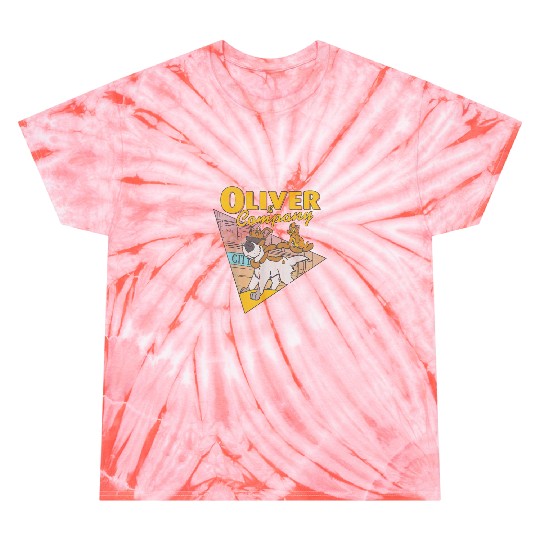 Disney Oliver Company Cool Dog and Cat Graphic T Tie Dye T-Shirts