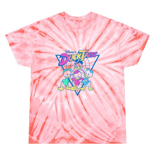 Disney Ducktales Vintage Neon Outlines Group Shot Distressed gifts  Tie Dye T-Shirts