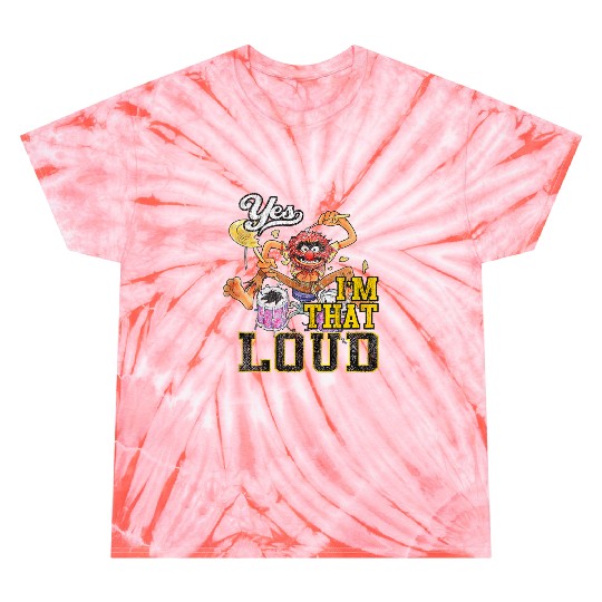 Disneyss The Muppets I'm That Loud Vintage Animal Collegiate Tie Dye T-Shirts