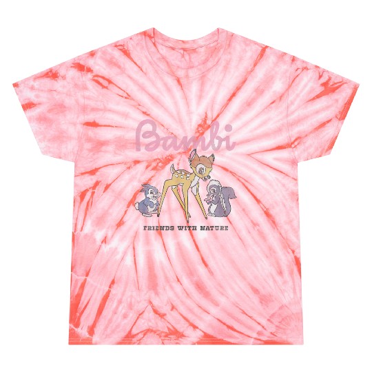 Disneyss Bambi Group Shot Friends With Nature Tie Dye T-Shirts