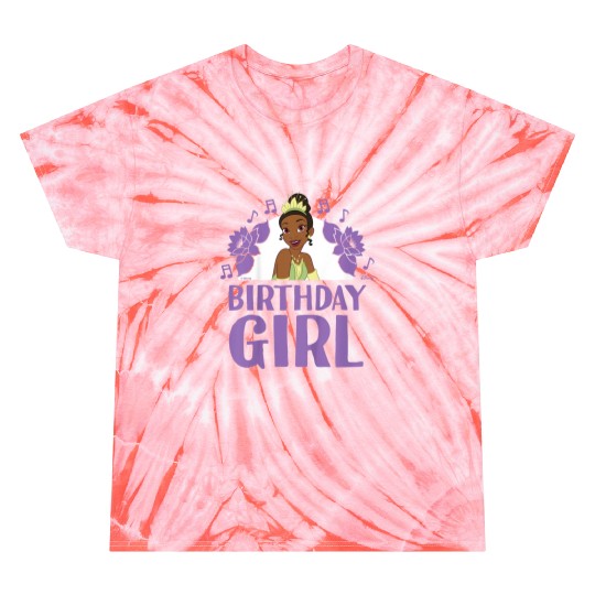 Kids Disney Princess - Tiana Birthday Girl gifts  Tie Dye T-Shirts
