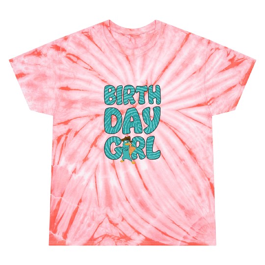 Disney Phineas And Ferb Birthday Girl Perry The Platypus Tie Dye T-Shirts
