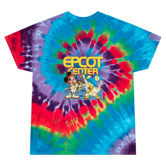 Disney Epcot Mickey Mouse & Figment Astronaut 1982 Retro Tie Dye T Shirts