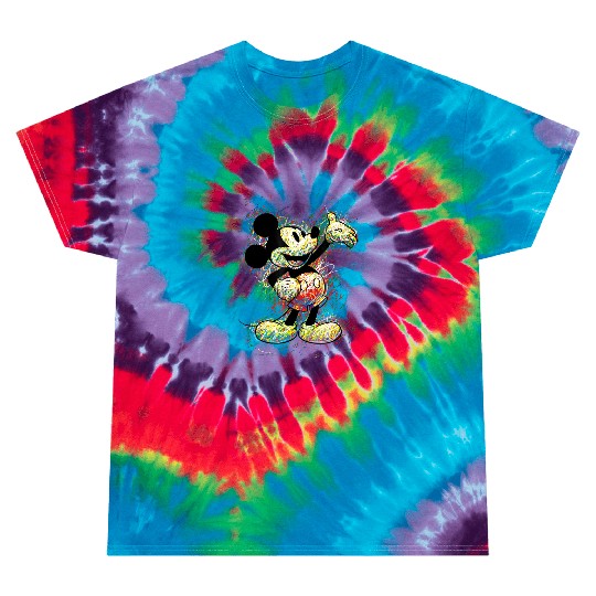 disney mickey mouse scribble Tie Dye T-Shirts