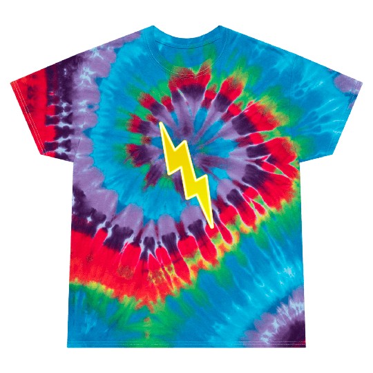 Zap - Yellow Lightning Bolt Tie Dye T Shirts