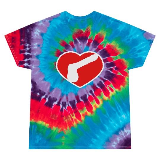 logo i love heart gay gay cock lover penis big man Tie Dye T Shirts