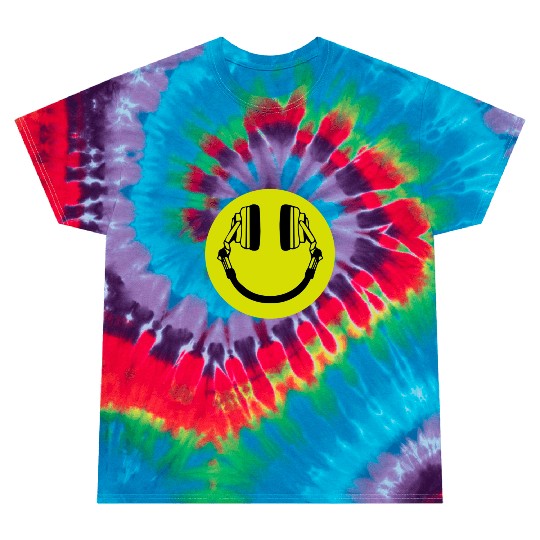 Headphone Smiley Acid House Cans MUSIC RAVE WEED D Tie Dye T Shirts