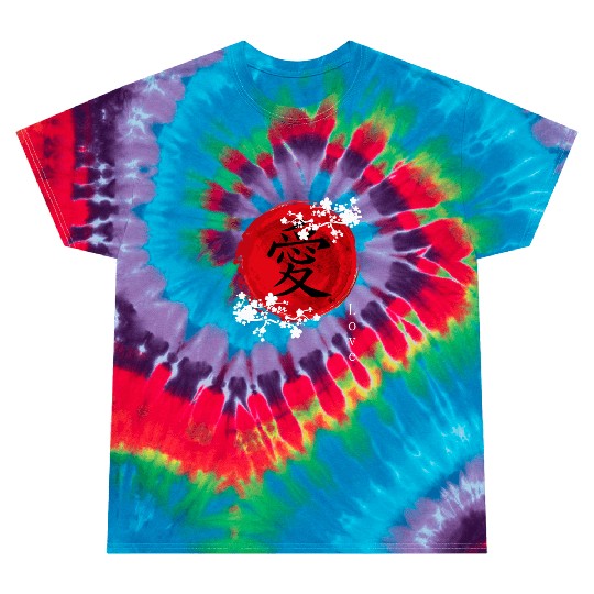 Japanese Kanji Love - Sakura Cherry Blossom Tie Dye T Shirts