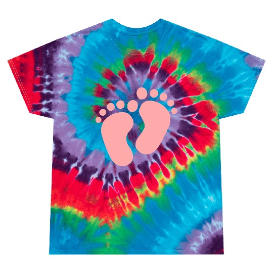 Baby Feet Pastel Pink Pregnancy Maternity Tie Dye T Shirts