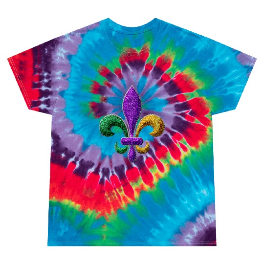 Mardi Gras New Orleans SaintsFleur De Lis Bling Tie Dye T Shirts
