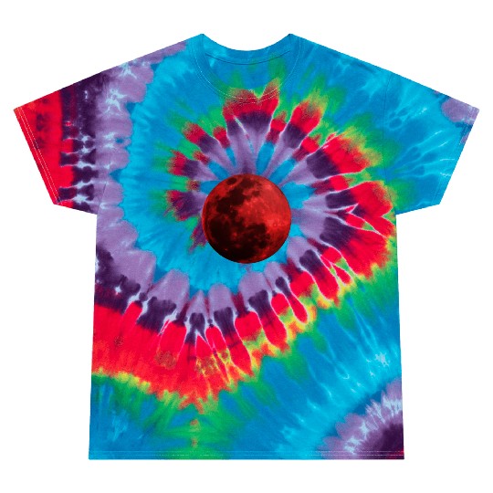 Blood Moon - Space - Graphic Realistic Tie Dye T Shirts