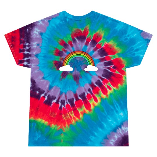 Rainbow clouds | Rainbow colors men women children Tie Dye T Shirts
