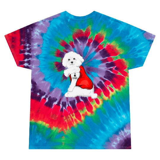 Funny bichon frise Dog I Love Mom Tattoo Lover Tie Dye T Shirts