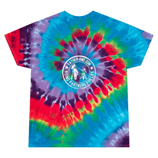 Dad and son riding partners for life Tie Dye T Shirts