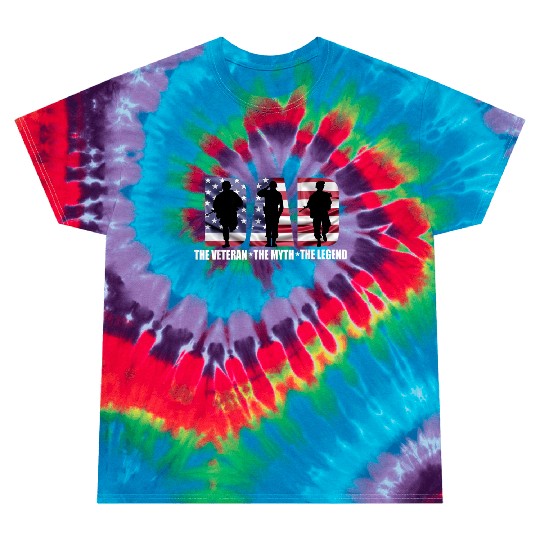Dad The Veteran The Myth The Legend - Father's Day Tie Dye T Shirts