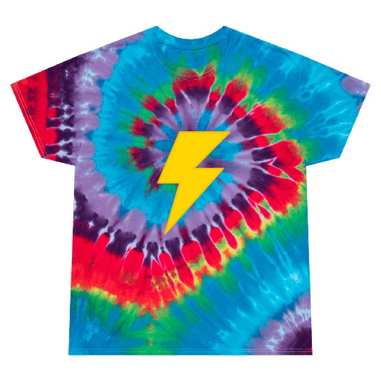 yellow lightning bolt Tie Dye T Shirts