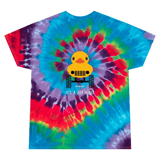 Cute Jeep Rubber duck on Offroad wheels duckduck Tie Dye T Shirts