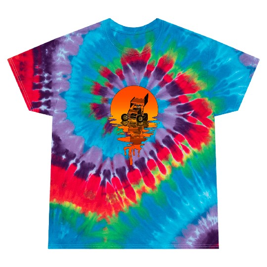 Vintage Retro Style Sprint Car Racing Tie Dye T Shirts