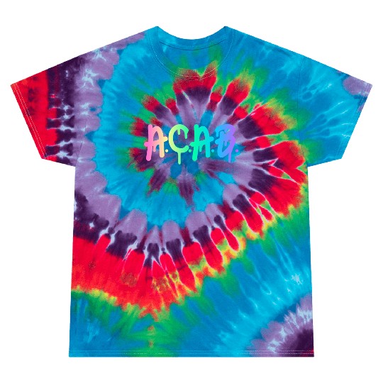 ACAB Rainbow Drip Tie Dye T Shirts
