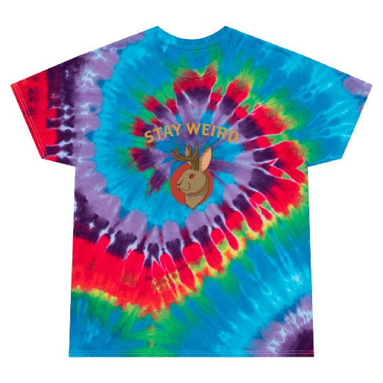 Stay Weird Cryptozoology Cryptid Jackalope product Tie Dye T Shirts