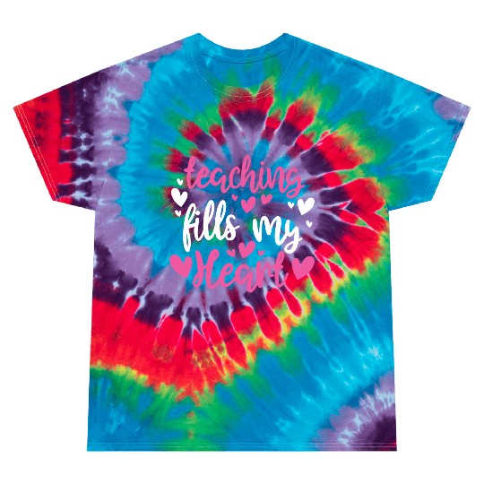 His and Her Valentine Gift Teacher Teaching Fills Tie Dye T Shirts