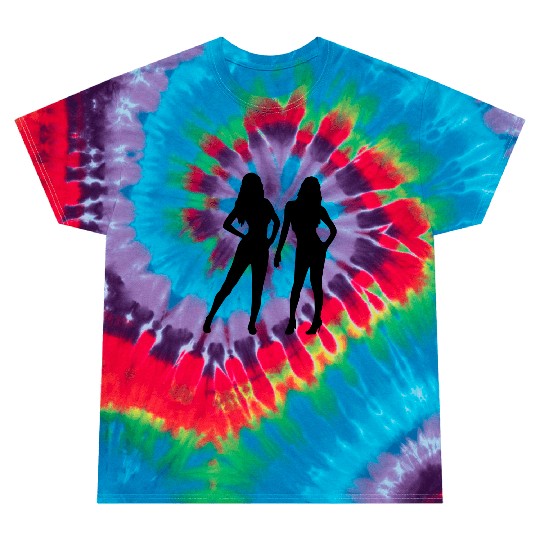 2 Sexy Women Tie Dye T Shirts