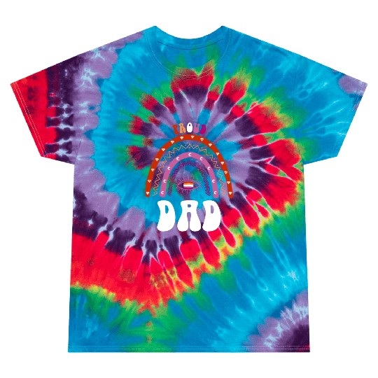 Lesbian Rainbow Proud Dad Lesbian Tie Dye T Shirts