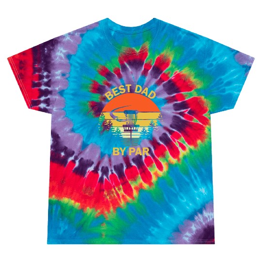 Vintage Best Dad By Par Disc Golf Father's Day Tie Dye T Shirts