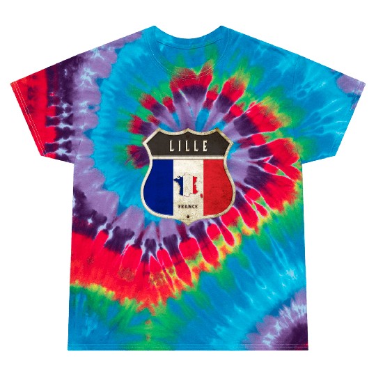 Lille France coat of arms flags design Tie Dye T Shirts