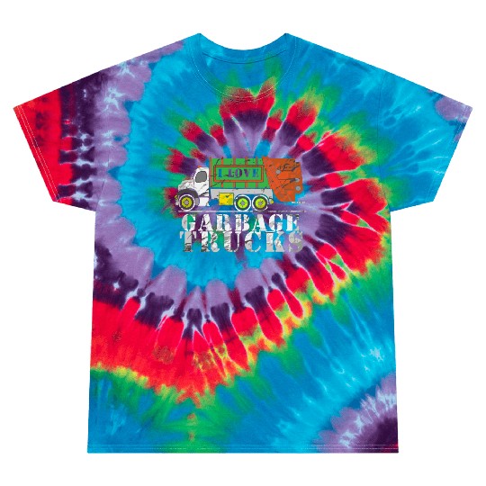I Love Garbage Trucks Tie Dye T Shirts