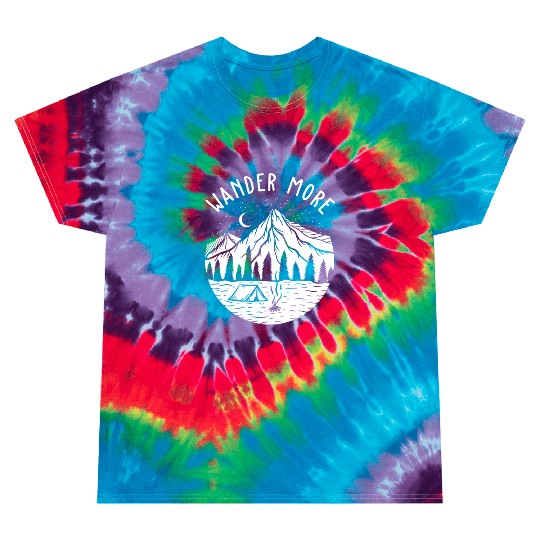 Mountains Landscape Celestial Nature Camping Tie Dye T Shirts