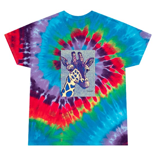 Blue Giraffe Tie Dye T Shirts
