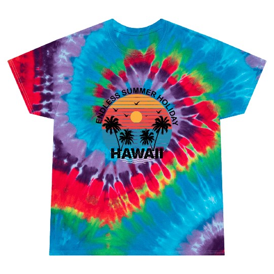 Retro Vintage Sunset Surfing Style Hawaii Tie Dye T Shirts