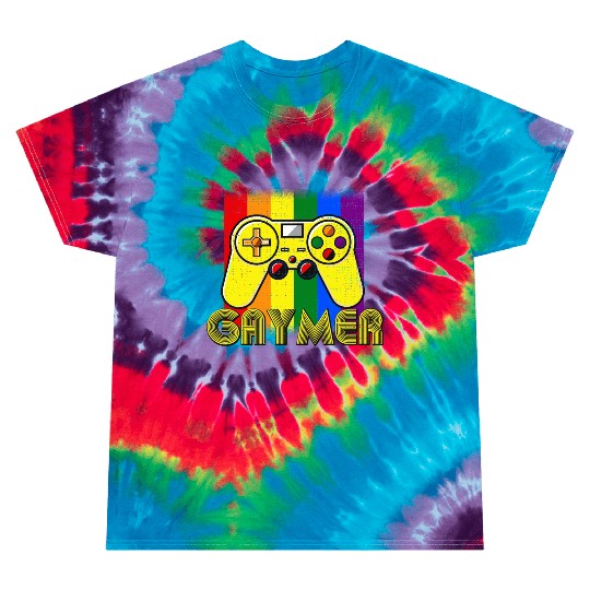Funny Gaymer Gay Gamer - Pride Rainbow LGBT Tie Dye T Shirts