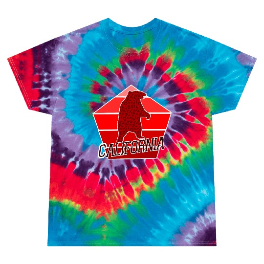 California Bear Flag Tie Dye T Shirts