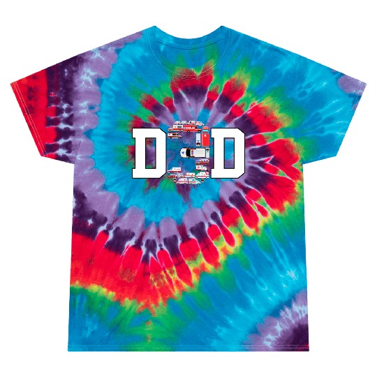 Dad of 3 Year Old Kids Ambulance Toy Trucks Daddy Tie Dye T Shirts