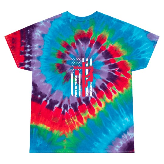 Lineman USA American Flag Tie Dye T Shirts