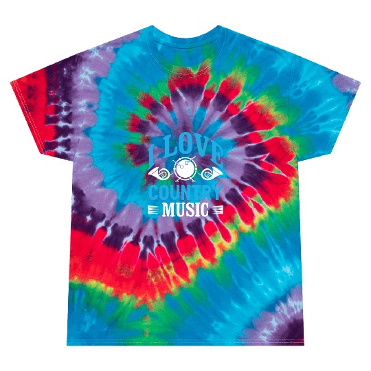 I love Country Music Tie Dye T Shirts