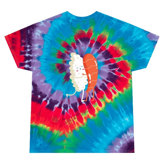 Sushi Japanese Food Kissing Lover Valentine Tie Dye T Shirts
