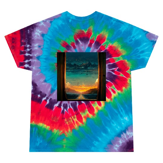 Paradise island painting Tie Dye T Shirts