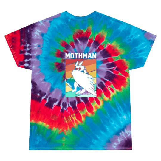 Retro Mothman Cryptid 80s Vintage Mothman Tie Dye T Shirts