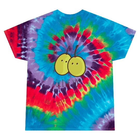I Love You (Olive You) cute Tie Dye T Shirts