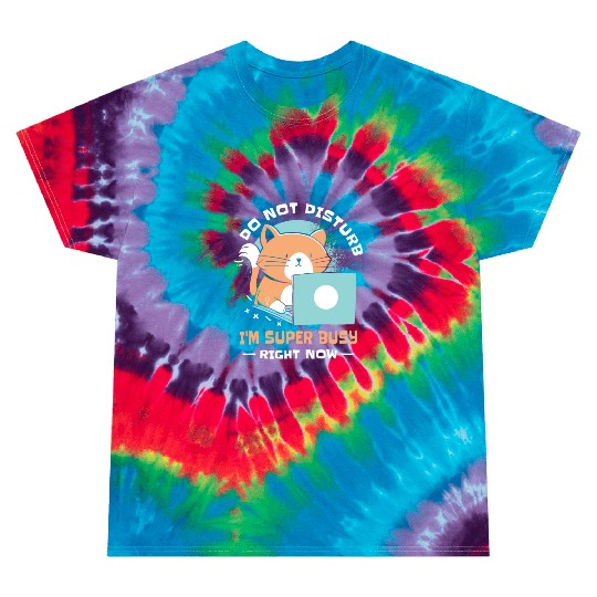 Working Busy Cat Employee Cat Owner Worker Tie Dye T Shirts