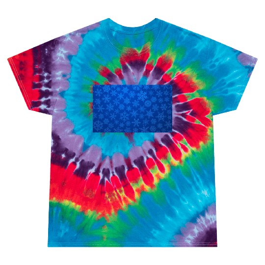 Blue Snowflakes Christmas Pattern Tie Dye T Shirts
