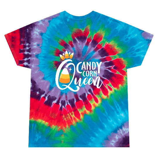 Candy Corn Queen Funny Halloween Costume Gift Tie Dye T Shirts