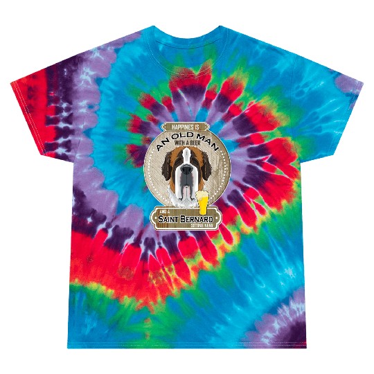 Saint Bernard Dad Beer Lover Tie Dye T Shirts