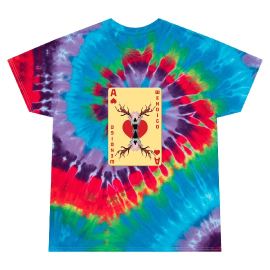 Folk Creature Card Wendigo Halloween Cryptid Tie Dye T Shirts