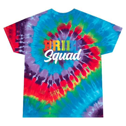 Bride Squad Lgbt Couple Wedding Gay Pride Bridal Tie Dye T Shirts